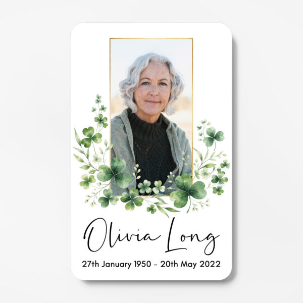 Irish Themed Plastic Memorial Cards