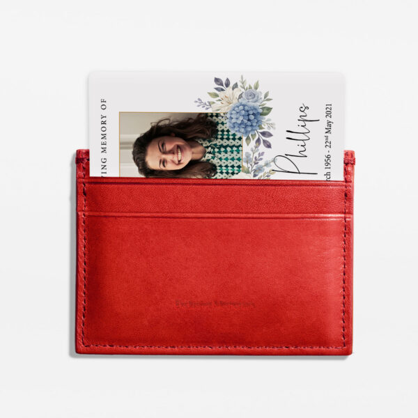 plastic wallet memorial card