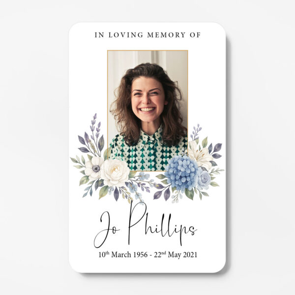 plastic wallet memorial card