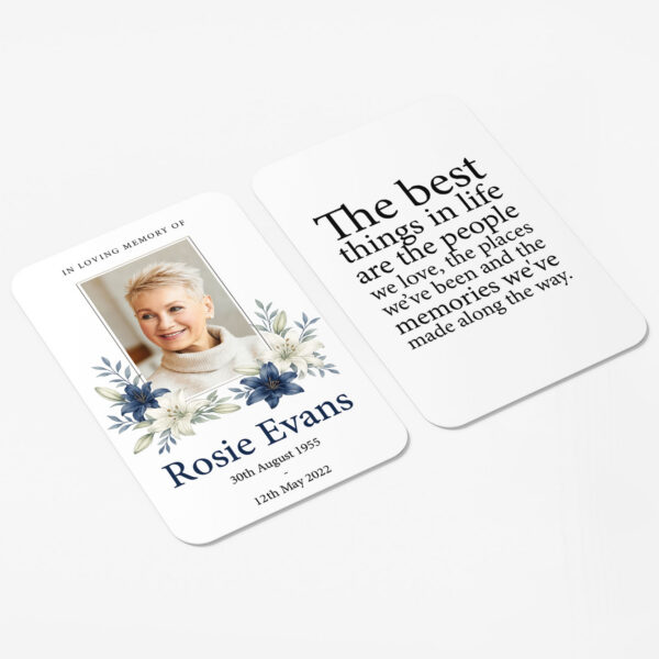 plastic wallet memorial card