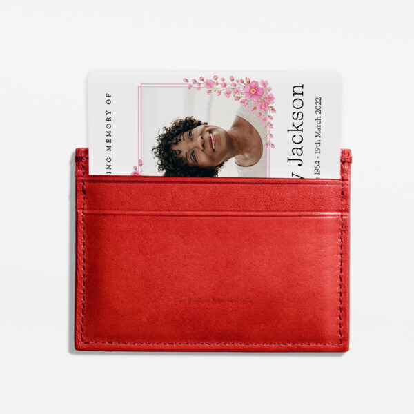plastic wallet memorial card
