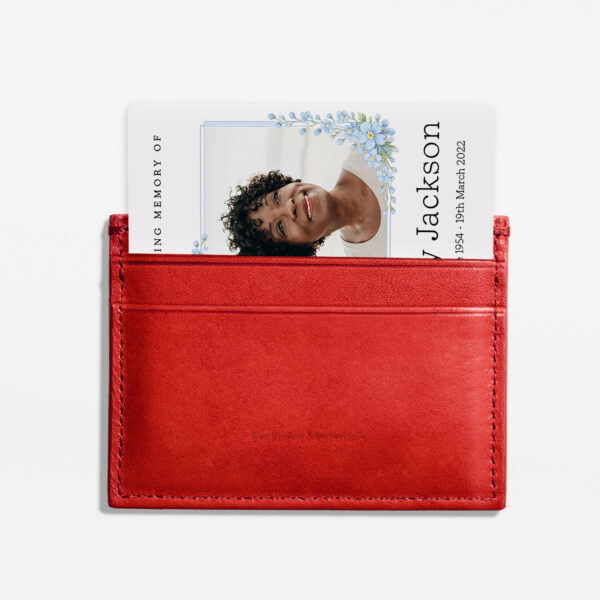 plastic wallet memorial card
