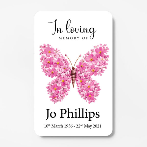 plastic wallet memorial card