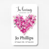 plastic wallet memorial card