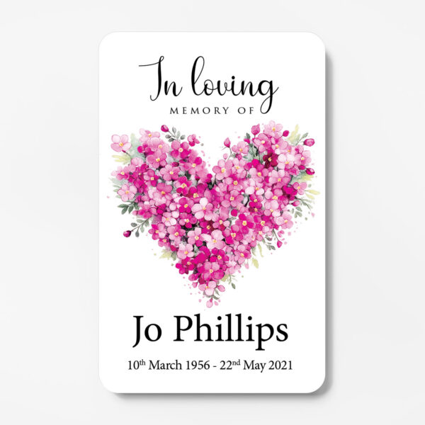 plastic wallet memorial card