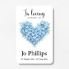 plastic wallet memorial card