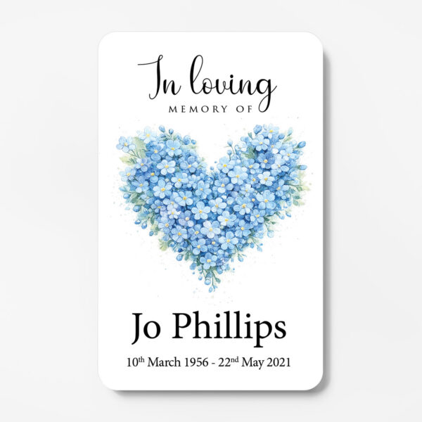 plastic wallet memorial card