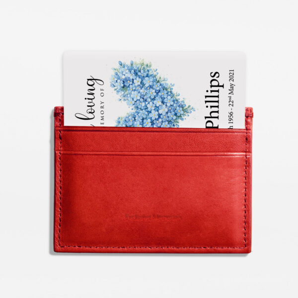 plastic wallet memorial card
