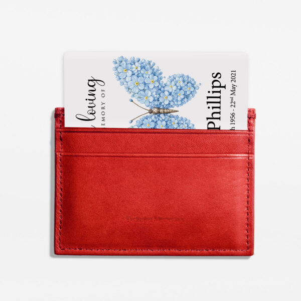 plastic wallet memorial card