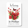 plastic wallet memorial card