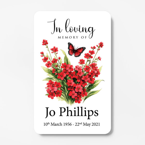 plastic wallet memorial card