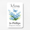 plastic wallet memorial card