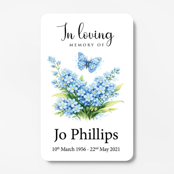 plastic wallet memorial card