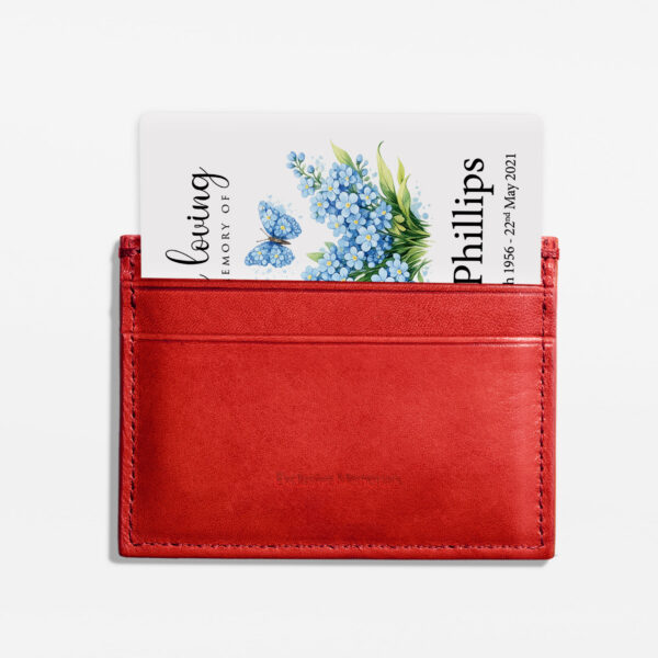 plastic wallet memorial card