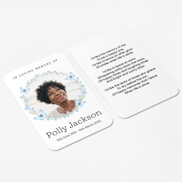 Plastic Memorial Keepsake Card 94 - Image 3