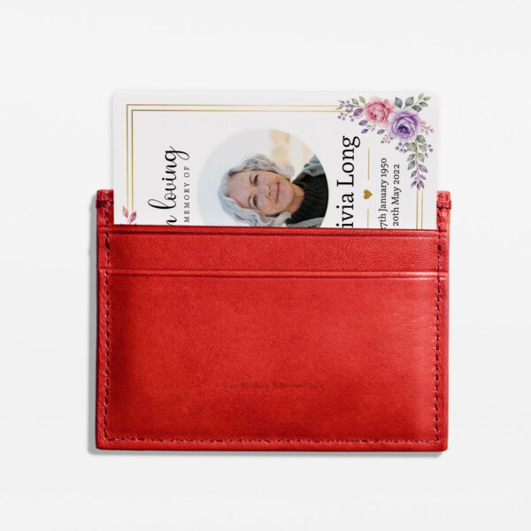 plastic wallet memorial card