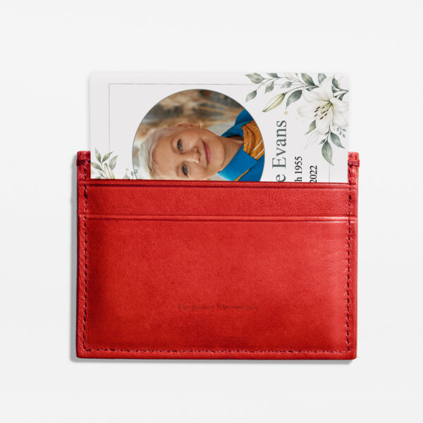 plastic wallet memorial card