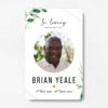 plastic wallet memorial card