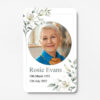 plastic wallet memorial card