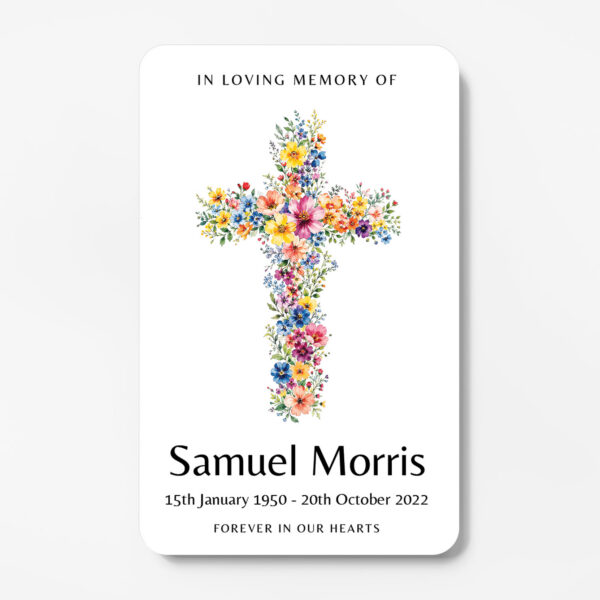 plastic wallet memorial card