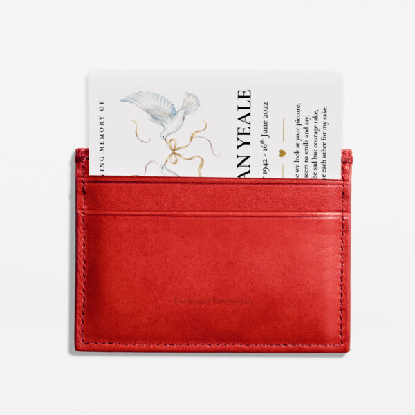 plastic wallet memorial card