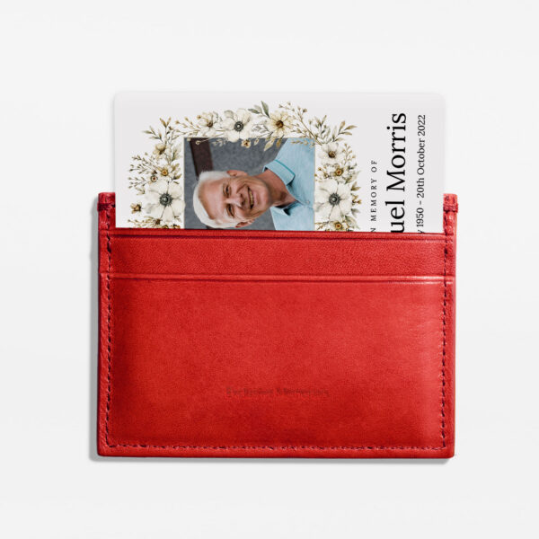 plastic wallet memorial card