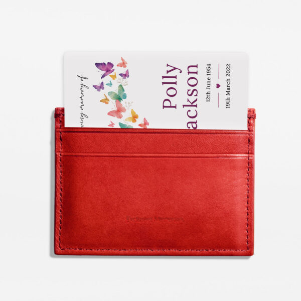 plastic wallet memorial card