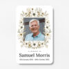 plastic wallet memorial card