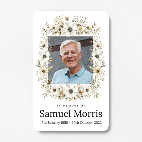 plastic wallet memorial card