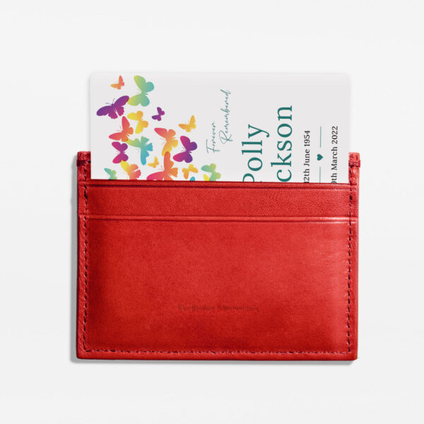 plastic wallet memorial card