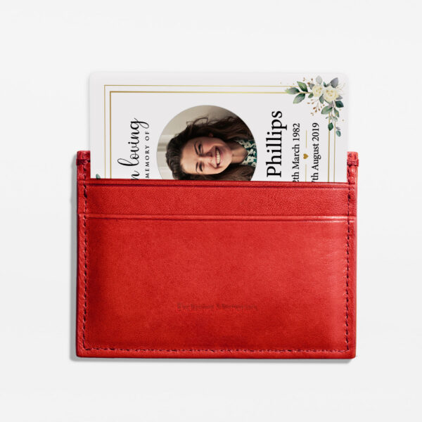 plastic wallet memorial card