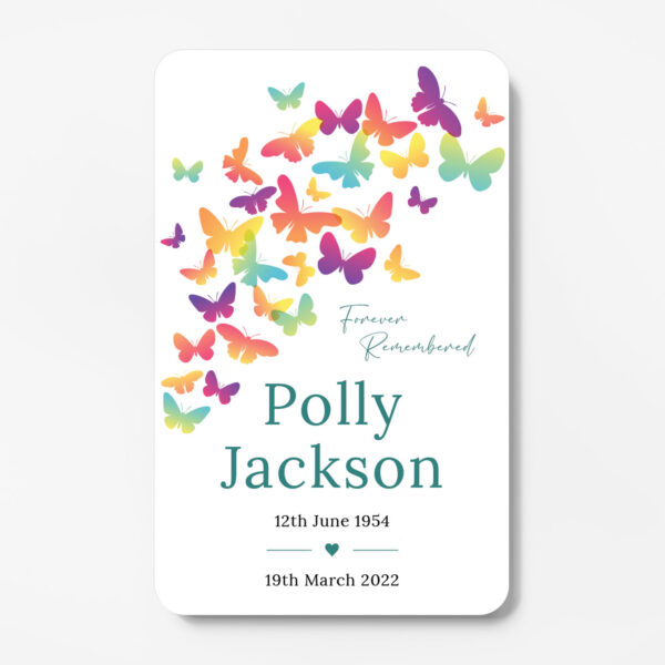 plastic wallet memorial card