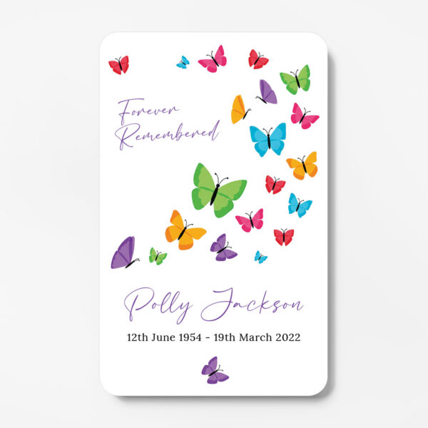 plastic wallet memorial card