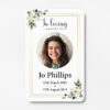 plastic wallet memorial card