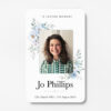Floral Plastic Memorial Card 04